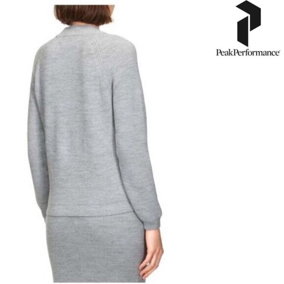 Peak Performance Grey Code Crew Alpaca Wool Blend Sweater Size S - Picture 2 of 7